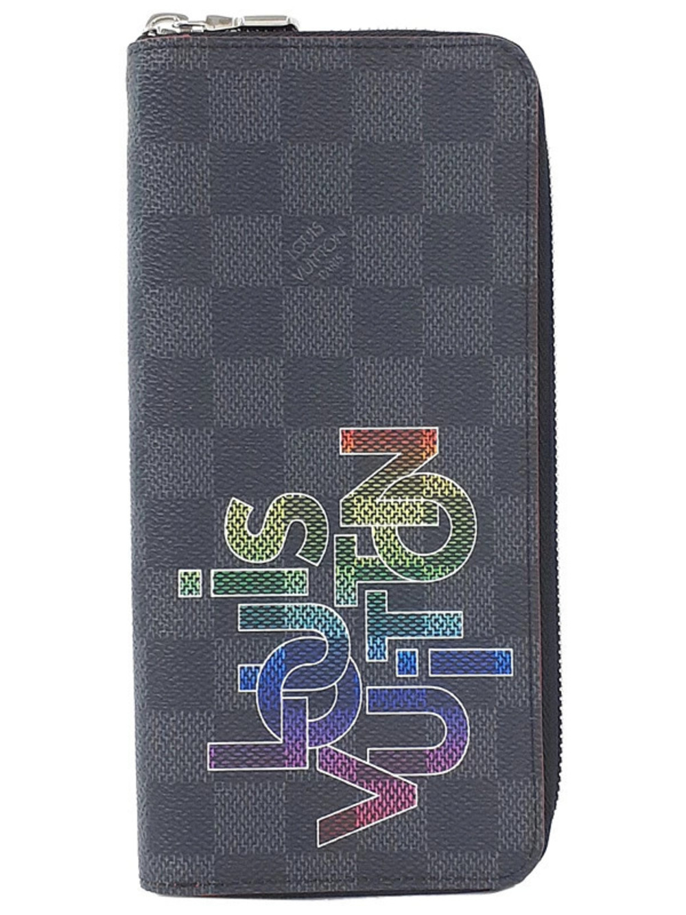 Louis Vuitton Damier Graphite Black Zippy Wallet Vertical Round Zipper Long